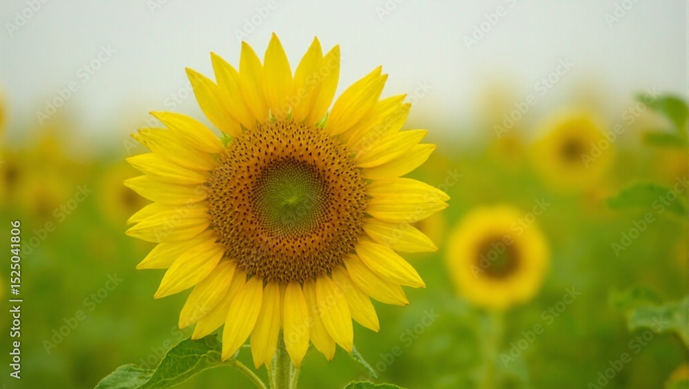 Obraz premium Blooming sunflower close up