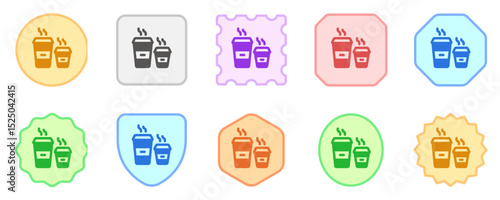 Editable takeout coffee cup sizes vector icon. Cafe, coffee shop, restaurant, drink, beverages. Part of a big icon set family. Perfect for web and app interfaces, presentations, infographics, etc