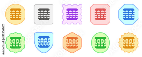 Editable dental braces vector icon. Dentistry, healthcare, medical. Part of a big icon set family. Perfect for web and app interfaces, presentations, infographics, etc