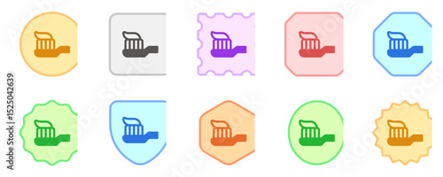 Editable tooth brush and paste vector icon. Dentistry, healthcare, medical. Part of a big icon set family. Perfect for web and app interfaces, presentations, infographics, etc