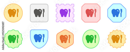 Editable tooth and brush vector icon. Dentistry, healthcare, medical. Part of a big icon set family. Perfect for web and app interfaces, presentations, infographics, etc