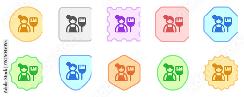 Editable maid, cleaning service vector icon. Part of a big icon set family. Perfect for web and app interfaces, presentations, infographics, etc