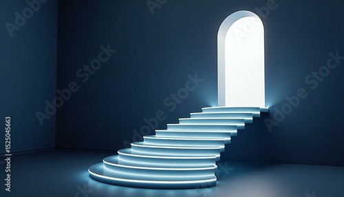 A Bright Doorway on Staircase.