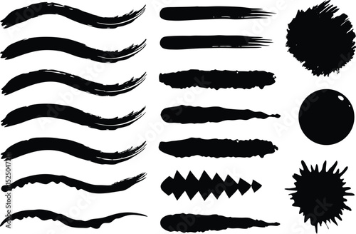 Adobe Illustrator Artwork Black paint backgrounds and splatters. Black grunge marks
