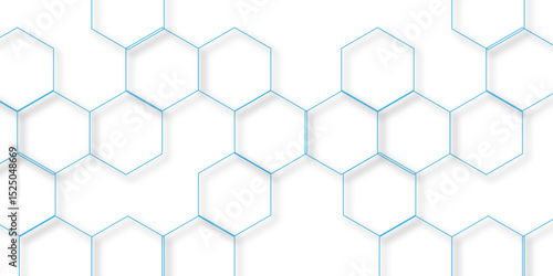 abstract geometric blue texture background blue hexagon 3D background texture. 3d rendering illustration. Clear pattern abstract background hexagon .Futuristic abstract banner.	