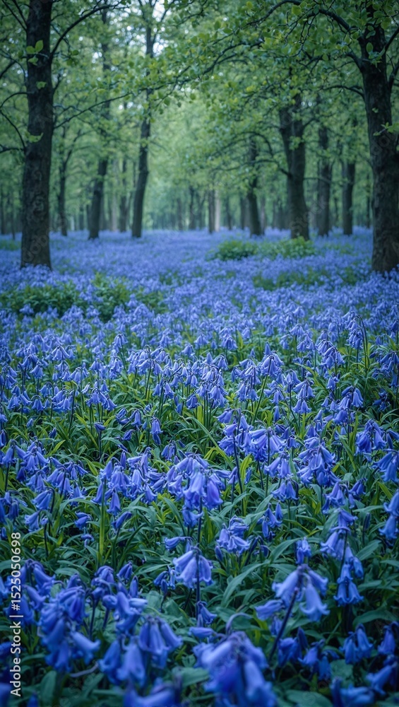 Fototapeta premium Bluebell forest floor