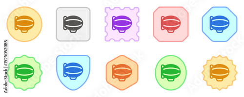 Editable zeppelin vector icon. Vehicles, transportation, travel. Part of a big icon set family. Perfect for web and app interfaces, presentations, infographics, etc