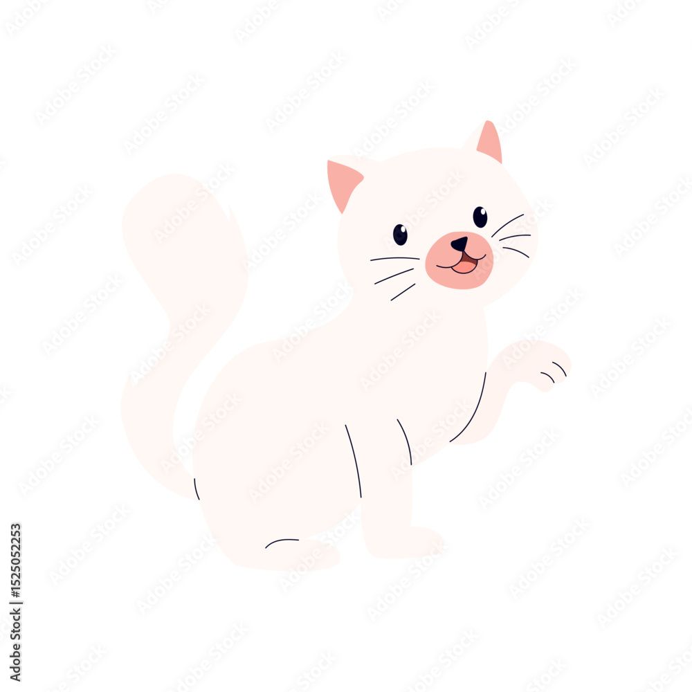 Obraz premium International Cat Day – Cute Cat Character