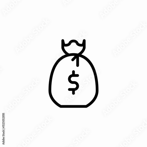 bag of money icon sign vector