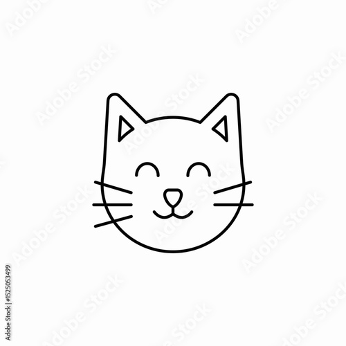 cat smile icon sign vector