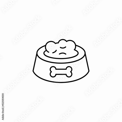 dog food icon sign vector