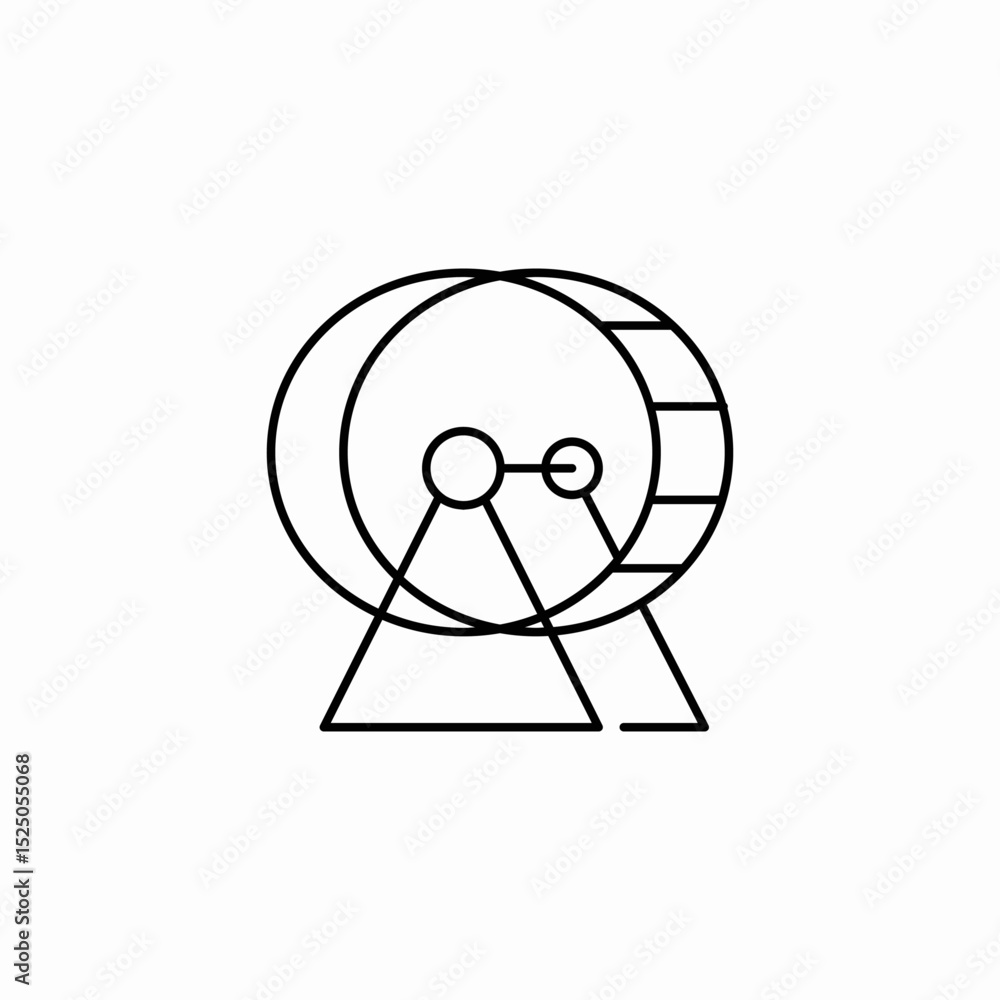 Fototapeta premium hamster wheel icon sign vector