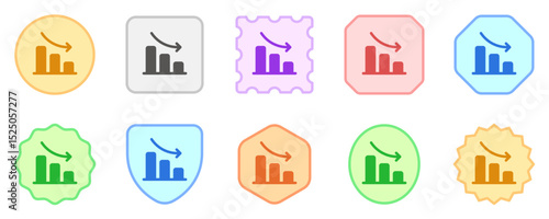 Editable bar chart, investment loss vector icon. Part of a big icon set family. Perfect for web and app interfaces, presentations, infographics, etc