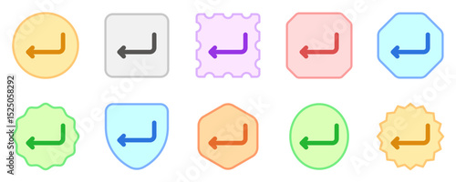 Editable enter, new line, arrow vector icon. Part of a big icon set family. Perfect for web and app interfaces, presentations, infographics, etc