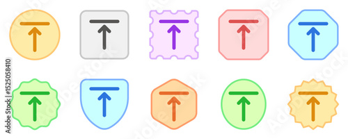 Editable top alignment vector icon. Part of a big icon set family. Perfect for web and app interfaces, presentations, infographics, etc