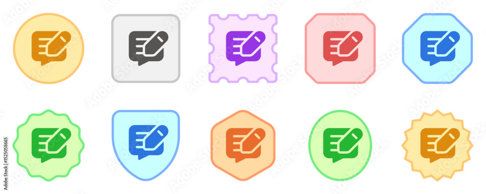Fototapeta premium Editable write review, comment, message vector icon. Part of a big icon set family. Perfect for web and app interfaces, presentations, infographics, etc