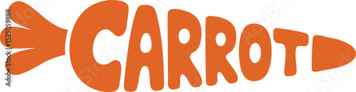 Orange Carrot text logo