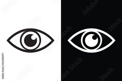 Eye icon vector on White Background ,Vector Art Illustration on white background.