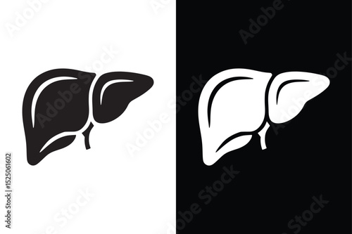 Liver icon vector on White Background ,Vector Art Illustration on white background.