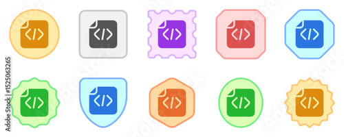 Editable vector html css file icon. Part of a big icon set family. Perfect for web and app interfaces, presentations, infographics, etc
