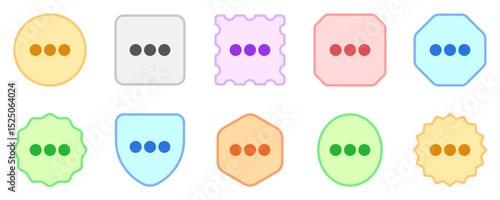 Vector horizontal ellipsis menu icon. Black, white background. Perfect for app and web interfaces, infographics, presentations, marketing, etc.