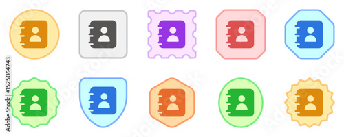 Vector phonebook, contact, diary icon. Black, white background. Perfect for app and web interfaces, infographics, presentations, marketing, etc.