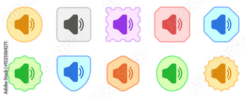 Vector volume, speaker, megaphone icon. Black, white background. Perfect for app and web interfaces, infographics, presentations, marketing, etc.
