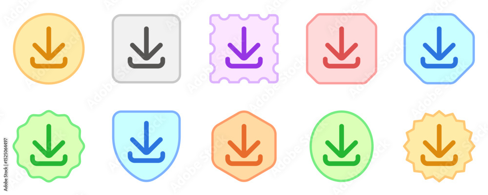 Editable vector download arrow icon. Part of a big icon set family. Perfect for web and app interfaces, presentations, infographics, etc Editable vector download arrow icon. Part of a big icon set family. Perfect for web and app interfaces, presentations, infographics, etc