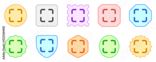 Editable vector fullscreen scan screenshot icon. Black, transparent white background. Part of a big icon set family. Perfect for web and app interfaces, presentations, infographics, etc