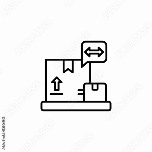box sized icon sign vector