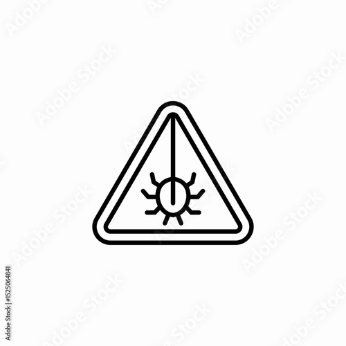bug alert icon sign vector
