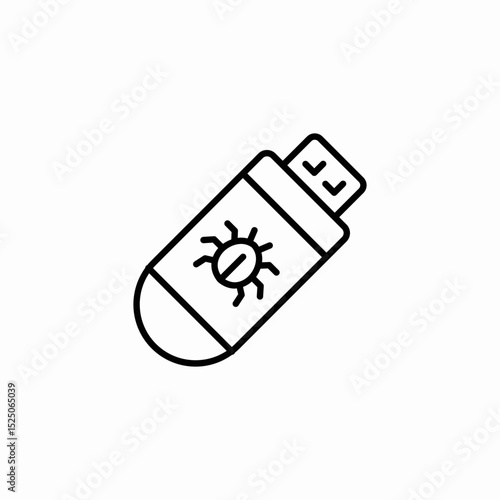 bug usb icon sign vector