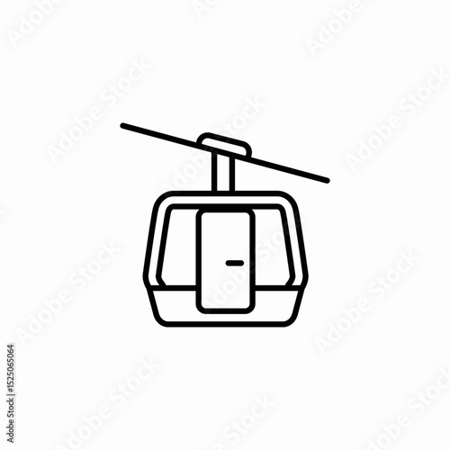cable car icon sign vector