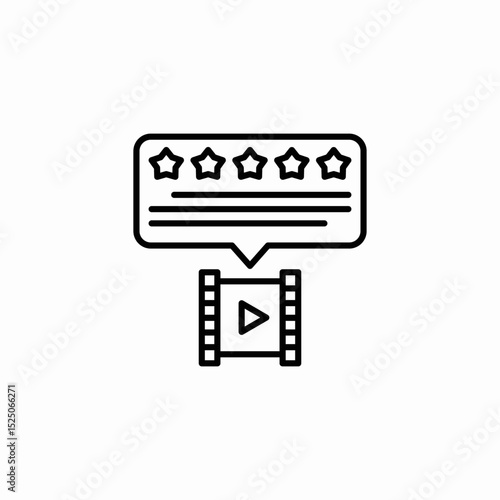 high rated movie icon sign vector