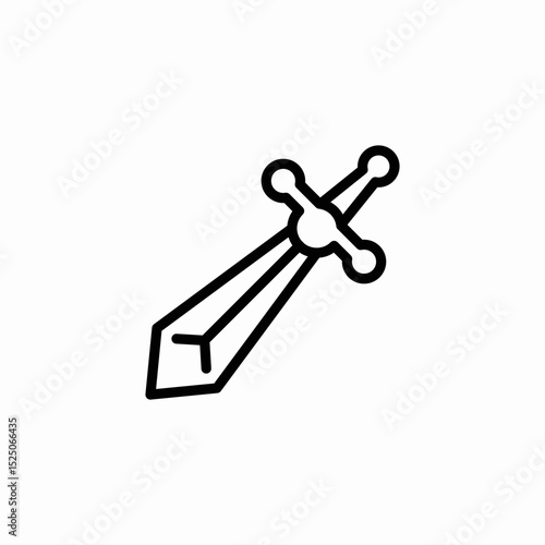 knight sword icon sign vector