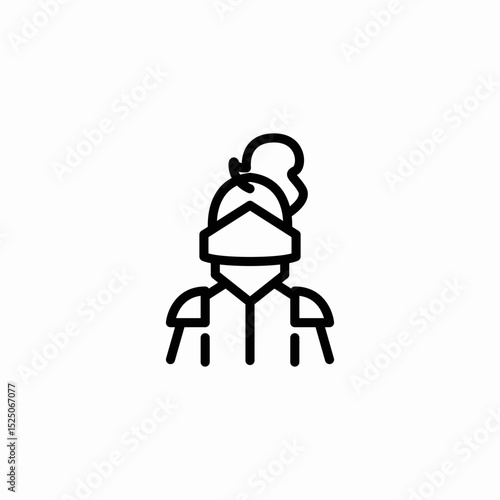 medieval knight icon sign vector