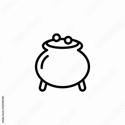magician cauldrone icon sign vector