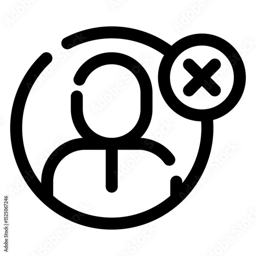Blacklist person icon