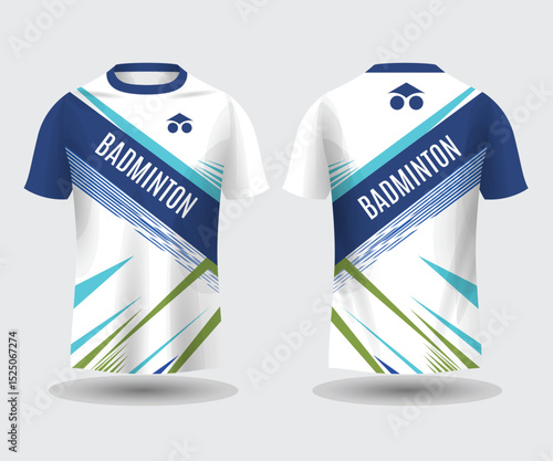 Stylish Badminton Jersey Design Mockup