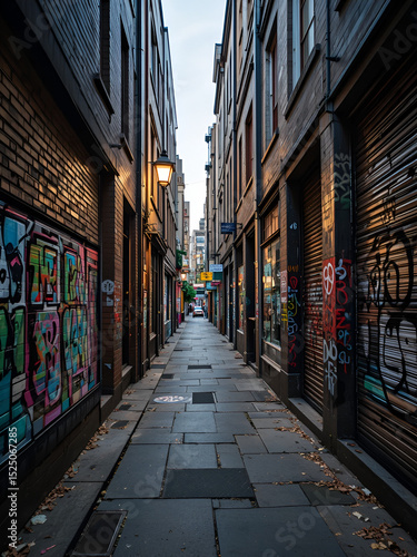 Melbourne laneway with graffiti