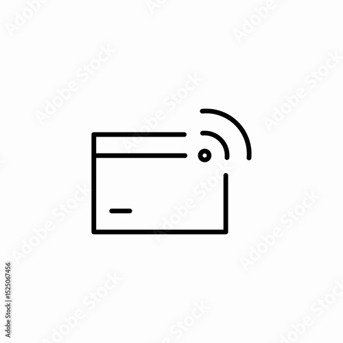 nfc card icon sign vector