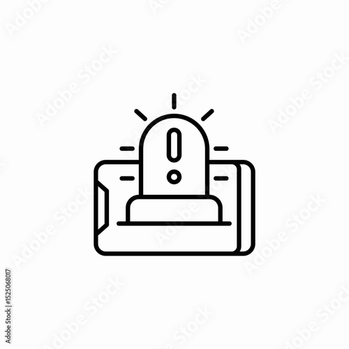 phone siren icon sign vector