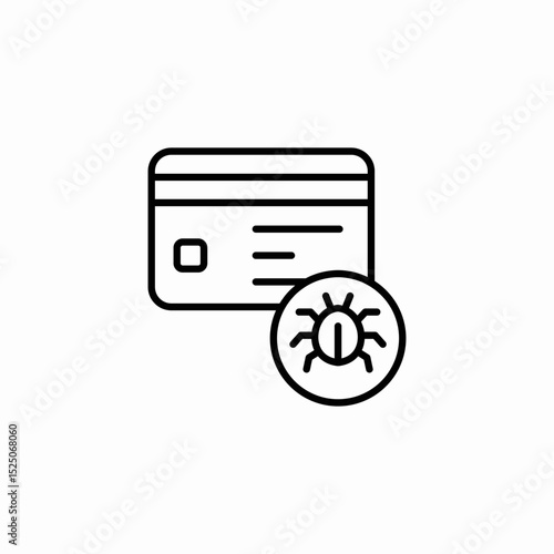 payment bug icon sign vector