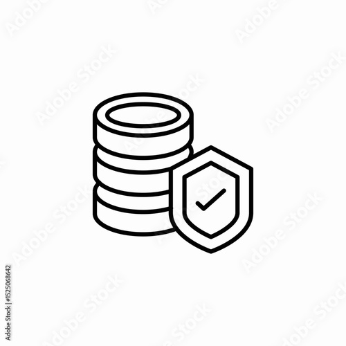 savings check icon sign vector