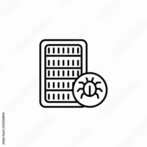 server bug icon sign vector