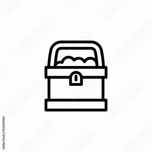 treasure chest icon sign vector