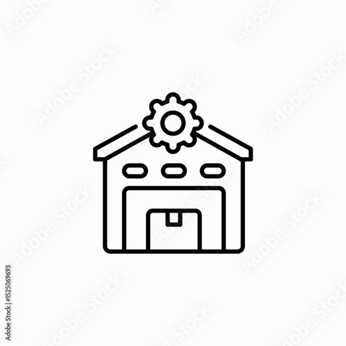 warehouse store icon sign vector