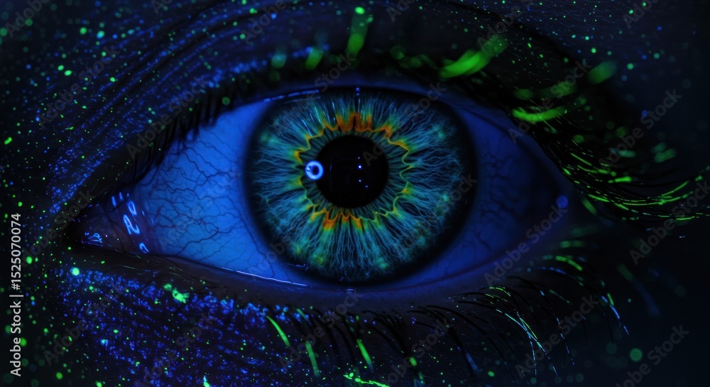 Obraz premium Abstract blue eye