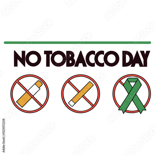  No tobacco day vector illustration.
