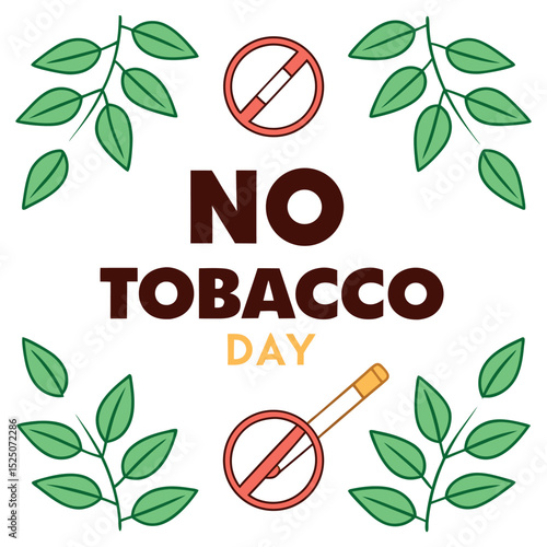  No tobacco day vector illustration.
